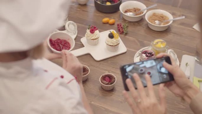 大师班烹饪纸杯蛋糕