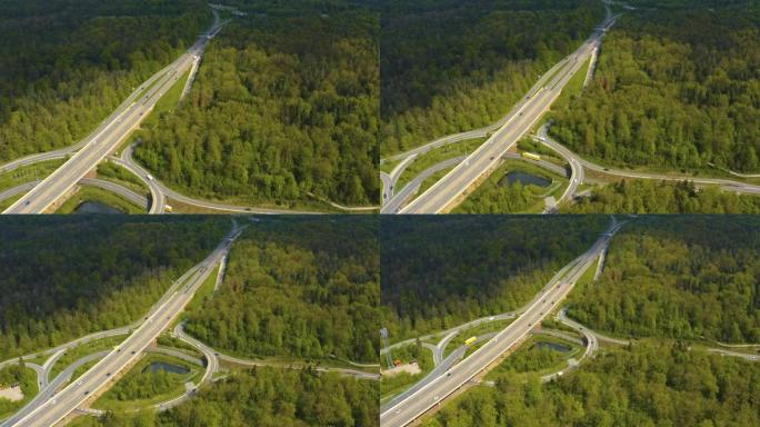 高速公路鸟瞰图，Schattenring斯图加特高速公路圈