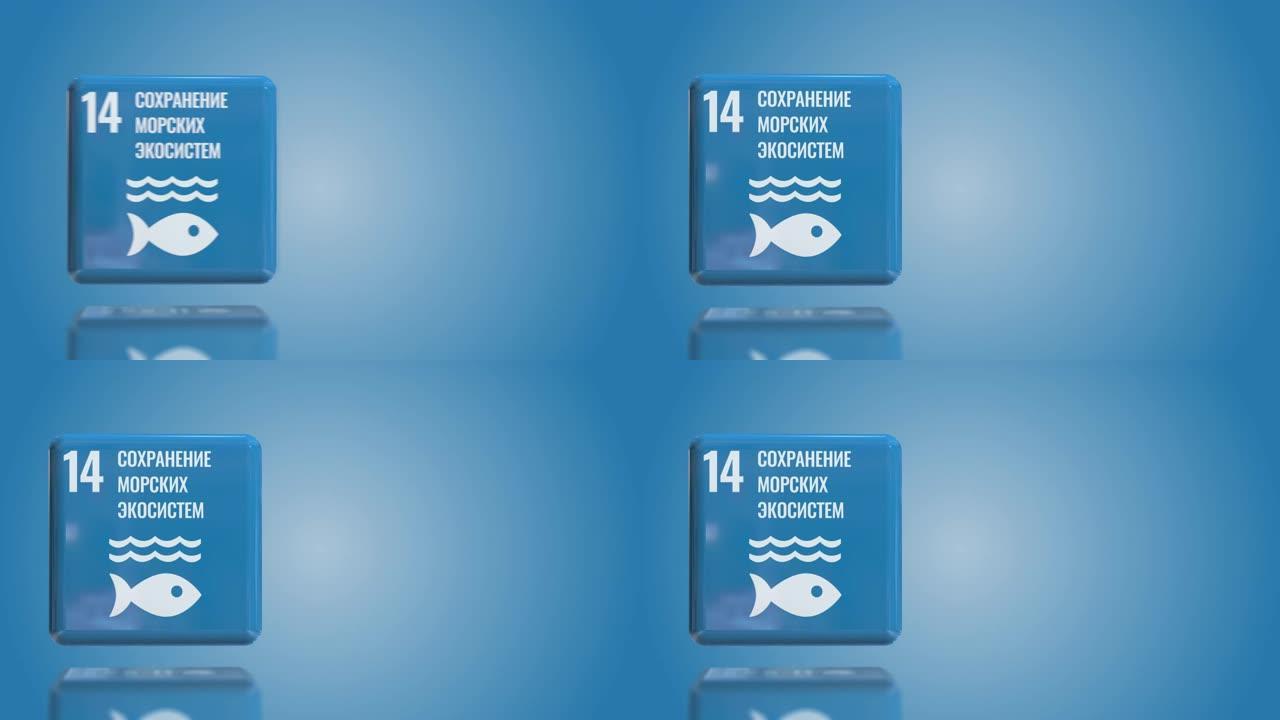 俄罗斯数字14水下生活3D盒可持续发展目标2030年与复制空间