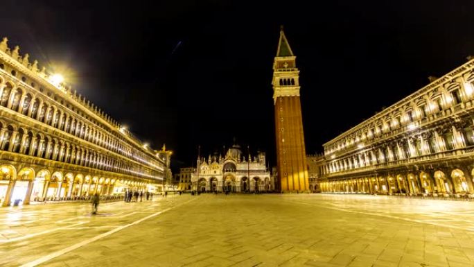 威尼斯的圣马克广场，时间流逝