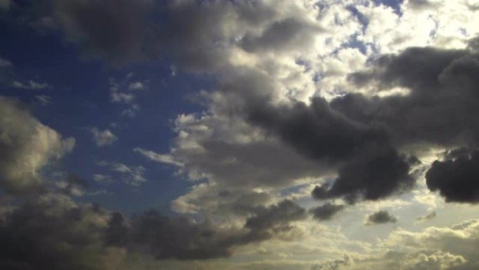 积云雨云移动天空风起云涌乌云密布风云变幻