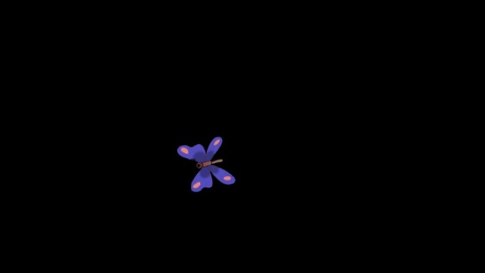 紫色蝴蝶飞行阿尔法