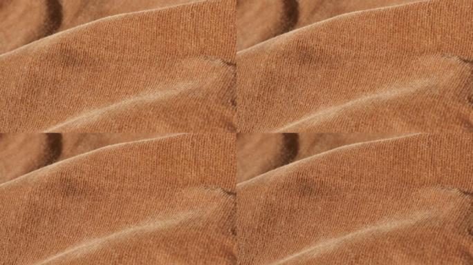 天鹅绒棕色精细纺织质地，适用于裤子或衬衫4K等服装