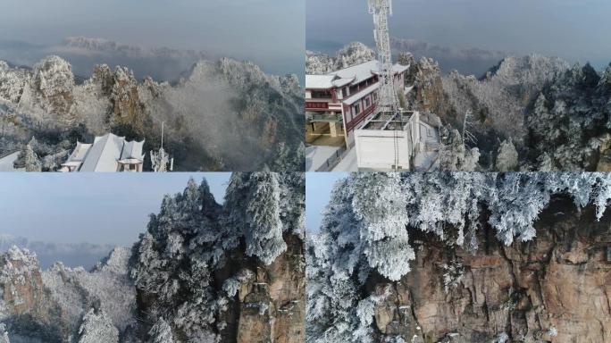 中国湖南张家界雪和天子山。