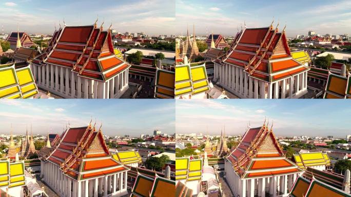 曼谷多恩的寺庙鸟瞰图