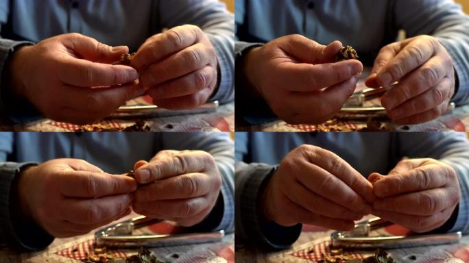 男人的手的特写镜头从贝壳上剥了整个核桃，坚果就可以吃了。干果健康零食，身体营养概念