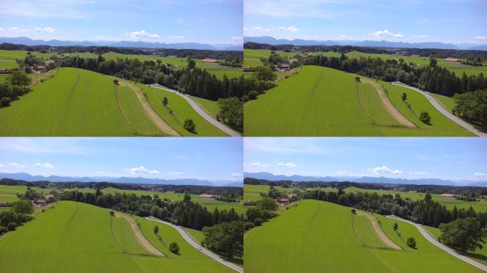 德国巴伐利亚景观风和日丽阳光明媚草坪牧场