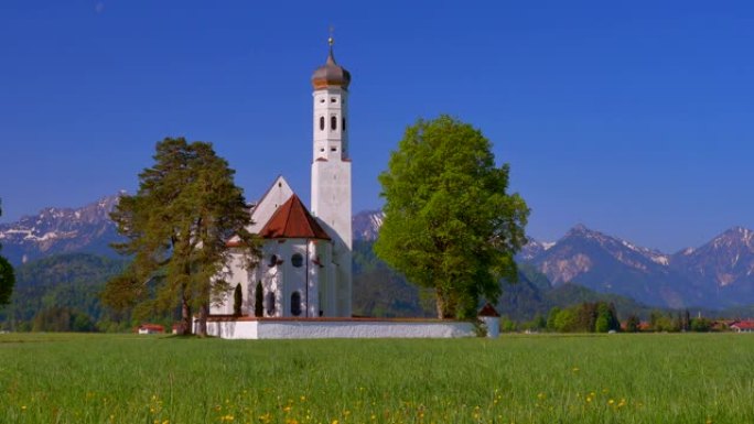 德国施旺高巴伐利亚附近的圣科洛曼朝圣教堂