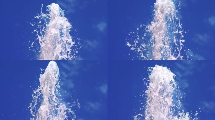 喷泉水以4k慢动作60fps上升