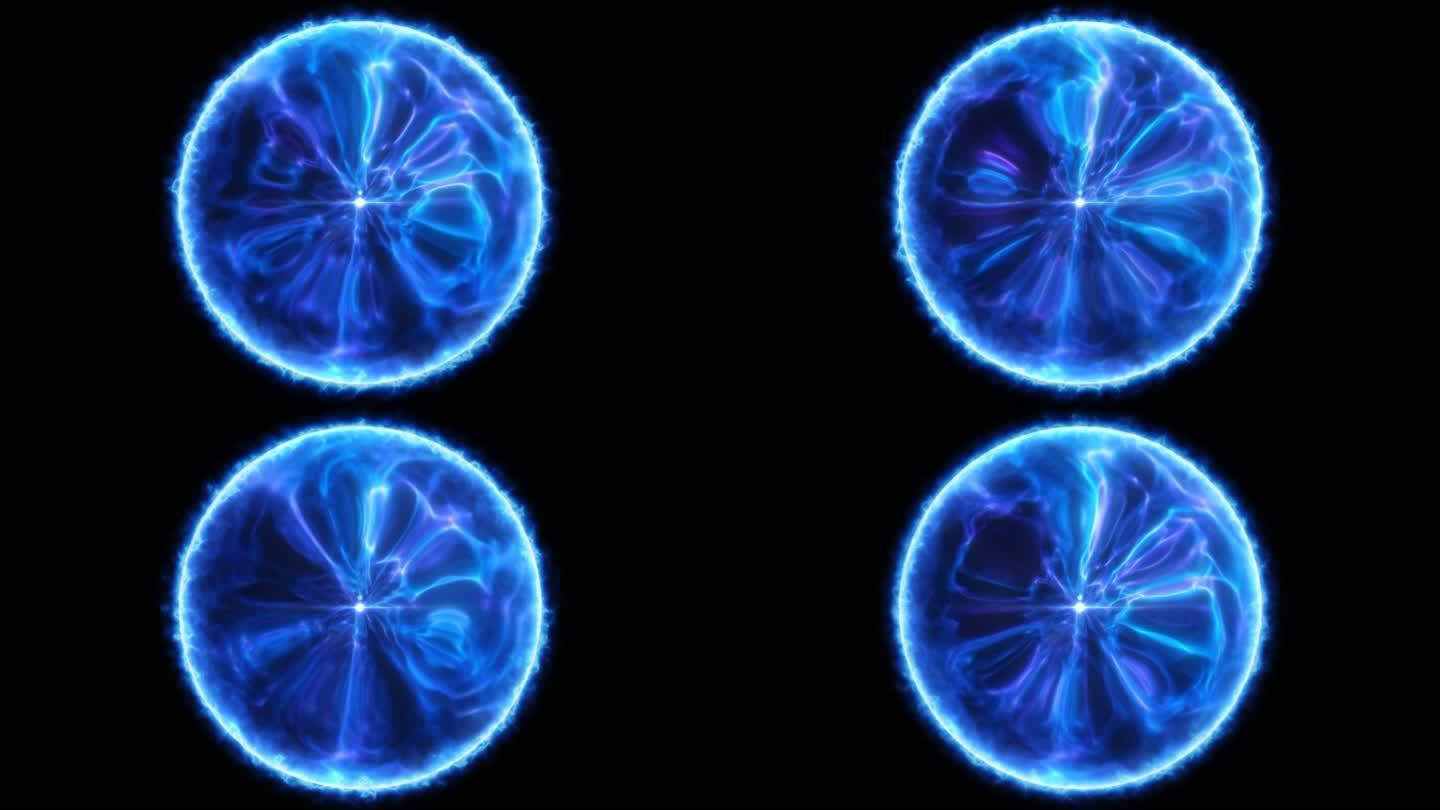 循环蓝色魔法球能量球