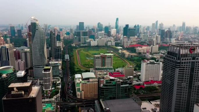 曼谷市空中拍摄，泰国赛马