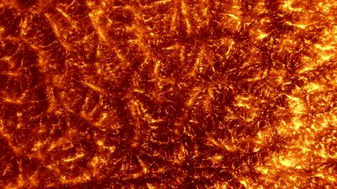 太阳表面变形流动漩涡沸腾抽象迷幻宇宙有机图案背景