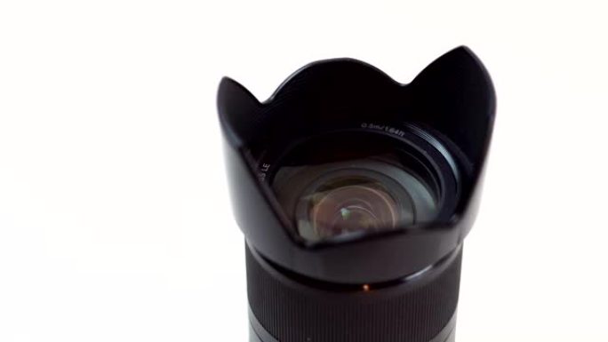 黑色照片视频镜头的旋转