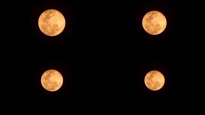 满月上升缩小2020年4月8日拍摄