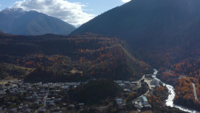 林芝石头房 巴松错石头房 旅游景区村庄