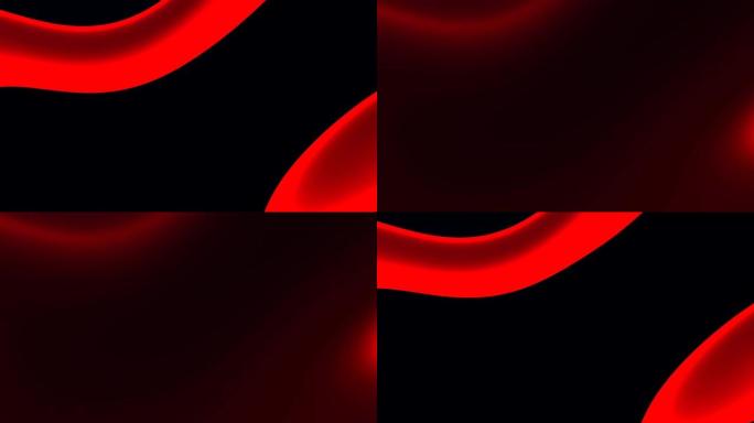 快速变化的红色背景作为幻灯片放映的图形运动效果，像火焰一样的环形动画挥舞表面，红色丝绸的弹性柔性材料