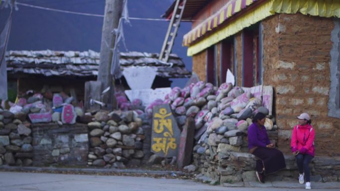 藏族地区 西藏地区 傍晚黎明 归隐生活