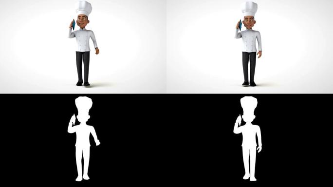 有趣的3D卡通厨师角色