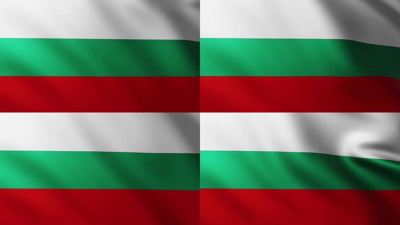 保加利亚大旗全屏背景在风中飘扬