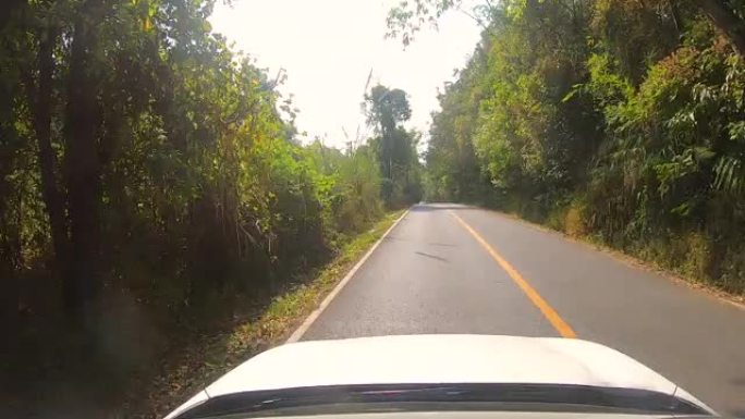 泰国乡村道路的延时前进。