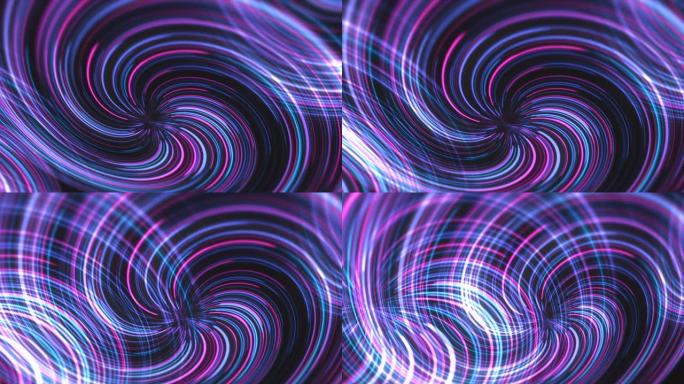 光速霓虹灯发光动画uhd背景运动中的扭曲线漩涡彩色涡旋