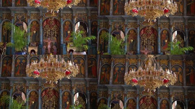 东正教教堂的圣像和祭坛