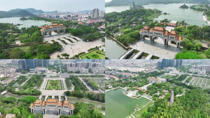 4K佛山市顺德顺峰山公园航拍