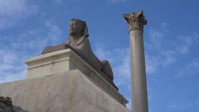 庞培在埃及亚历山大的支柱景点受罗马的影响