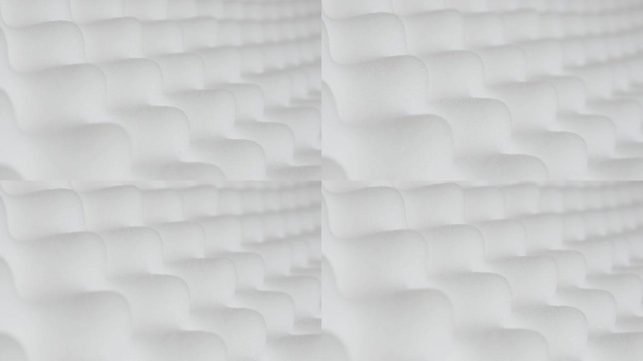 记忆泡沫峰谷面床垫设计特写4K