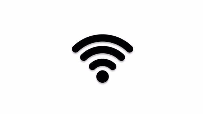 黑色wifi符号闪烁。