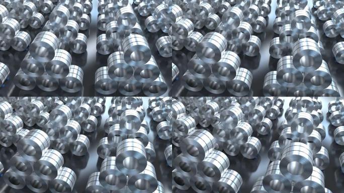 工厂钢板的3d渲染辊