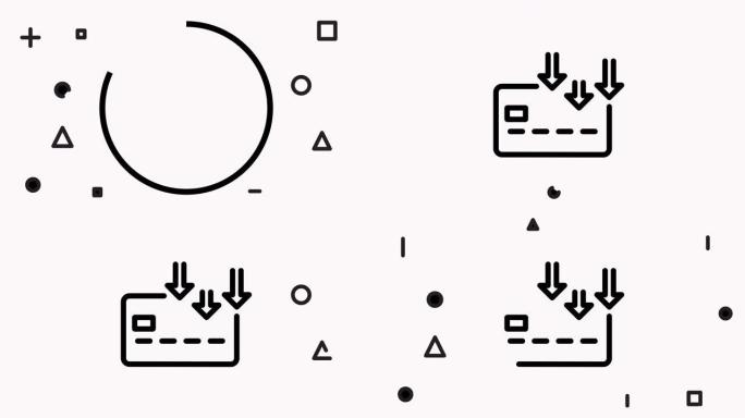 带有Alpha的信用卡行图标动画