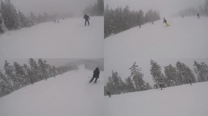 滑雪砍粉云跟随凸轮