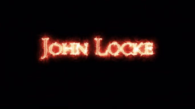 约翰·洛克用火写的。循环