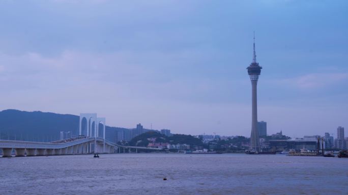 4k澳门风景海鲜夜景