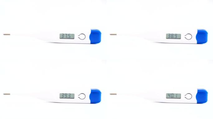 上面有一个体温很高的白色温度计