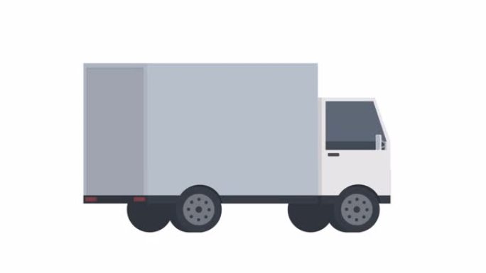卡车。货运卡车的动画。卡通