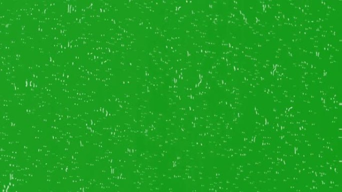绿屏背景下的雨滴运动图形
