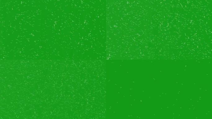 绿屏背景下的雨滴运动图形