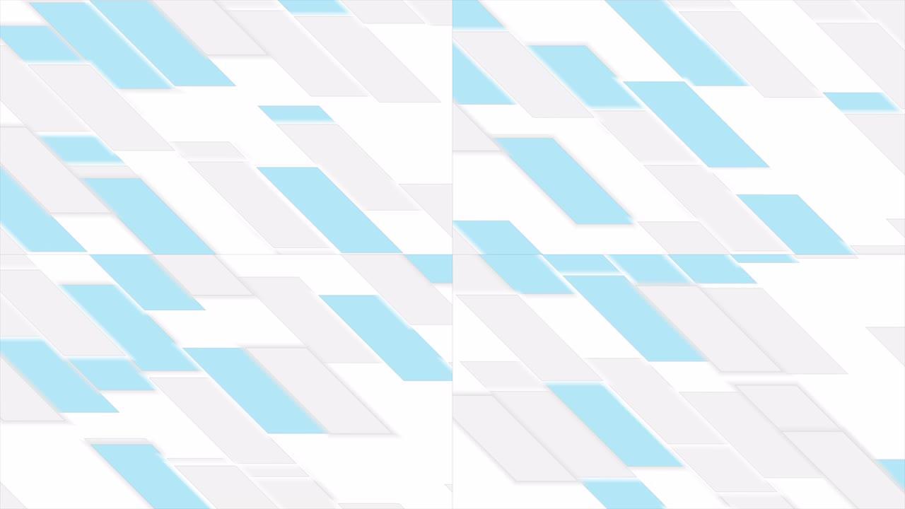 抽象灰蓝色几何瓷砖视频动画