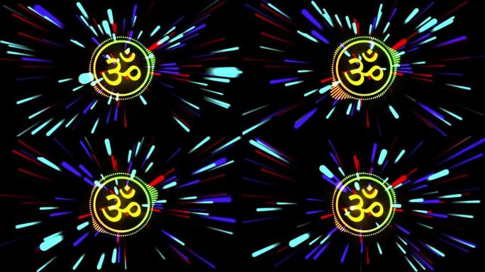 移动线条冥想和注意力集中的抽象过程