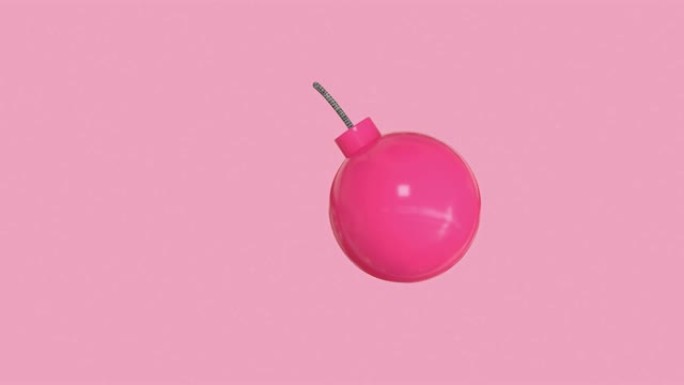 粉色球体爆炸3d渲染运动抽象粉色场景