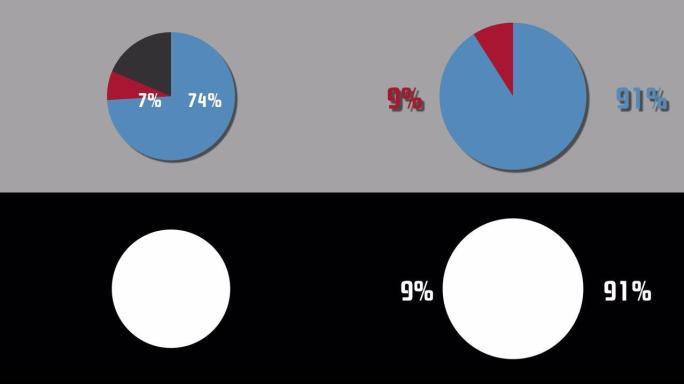 91%到9%的动态图形饼图