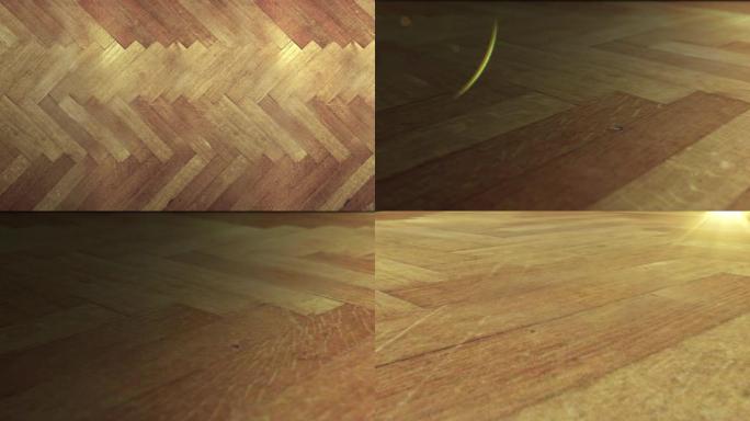 旧镶木地板纹理无缝循环动画 (一个视频中有3个循环!)