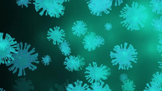 4k冠状病毒疾病新型冠状病毒肺炎感染医学插图蓝色背景