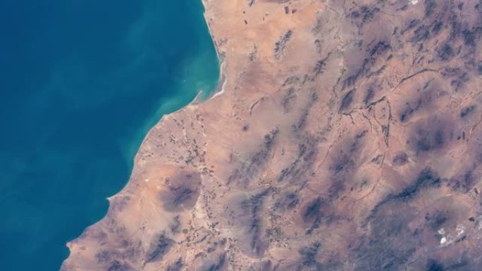从国际空间站看到的地球。NASA提供的这段视频的元素。
