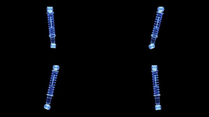 汽车休克吸收器的全息图