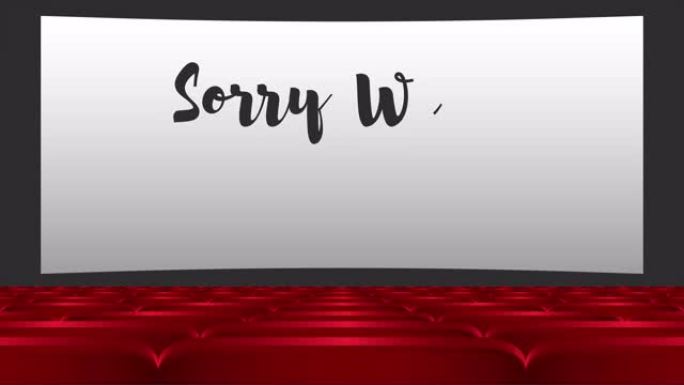 抱歉，我们关闭在电影院标志视频4k