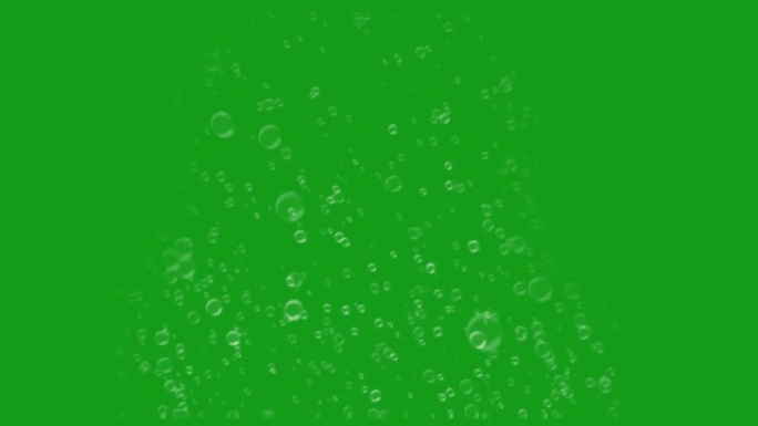 绿色屏幕背景的飞行黄油泡泡运动图形