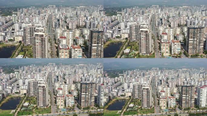 土耳其梅尔辛市的鸟瞰图。